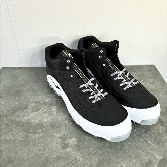 Mizuno Men's Ambition 3 Mid 9-Spike Baseball Cleats size 15 men’s new black - Picture 5 of 8